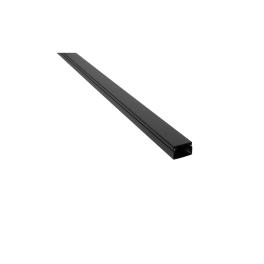 2m. 12X12 PLASTIC CABLE TRUNKING CT2 BLACK