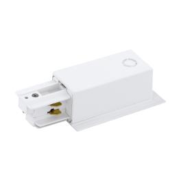 3-phase Feed-in recessed white, plastic, rechts