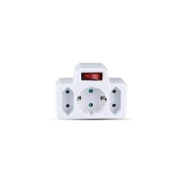 ADAPTOR 3 PRIZE CU INTRERUPATOR 2X2.5A SI 1X16A MAX 3680W