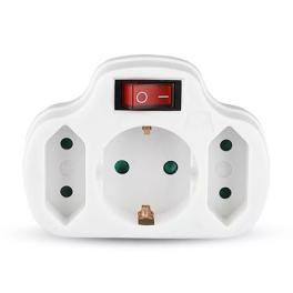 Adaptor 3 prize cu intrerupator 3x16a max 3500w