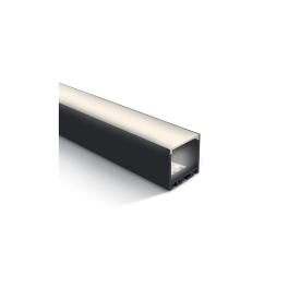 aluminiu Profil 7912/B + PC opal Difuzor, 2m negru