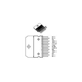 AMPLIFICATOR AUDIO STEREO IN PUNTE PENTRU AUTO 2X20W