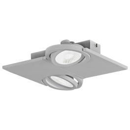 Brea Pro 2flg. 2x 9W 4000K silver IP20