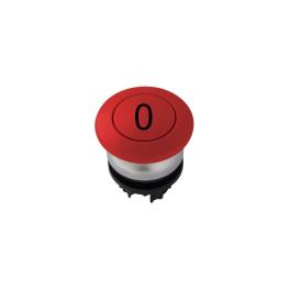 Buton ciuperca fara revenire rosu "0"