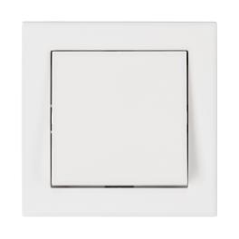 Buton cu 1ND, complet, alb, conexiune cu șurub