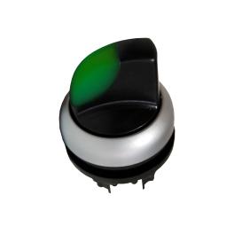 Buton selector 0-1 cu revenire verde