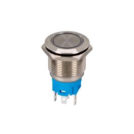 BUTON VERDE CU LED EL-2211DZR 1NO+1NC IP65