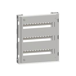 Cadru modular 3 rânduri x 17 mod., pe balamale, cu şine DIN