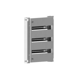 Cadru modular 3 rânduri x 25 mod., pe balamale, cu şine DIN