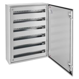 Cadru modular 6 rânduri x 27 mod., pe balamale, cu şine DIN