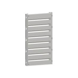 Cadru modular 8 rânduri x 27 mod., pe balamale, cu şine DIN