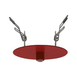 Canopy 1-fold, recessed mounted traffic red (RAL 3020)