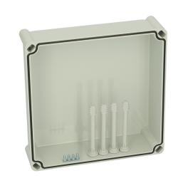 Capac 280x280x80 înalt gri cu şuruburi cu cap normal