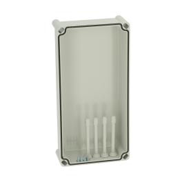 Capac 380x190x80 înalt gri cu şuruburi cu cap normal