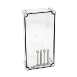 Capac 380x190x80 înalt transparent cu şuruburi cu cap normal
