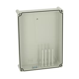 Capac 380x280x80 înalt gri cu şuruburi cu cap normal