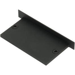 Capac de capăt profil MFJ plat închis incl. Șuruburi negre