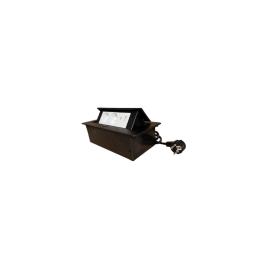 Carcasa prize incorporabile birou, 6M Neagra cu 1 priza USB tip A + tip C + 2 prize Schuko