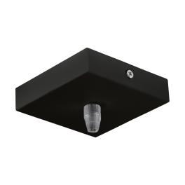 CEILING CANOPY 1-FACH, SQUARE 95X95X25 negru