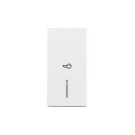 Clapetă cu indicator transparent, cu simbol CHEIE, 1M, alb