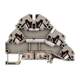 Clemă con. elast. instal., gri, YBK 2,5-2FT, L/N/PE, 2,5mm²