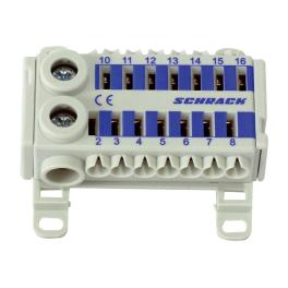 Clemă cu conexiune rapidă, albastru, 2 x 25 mm², 14 x 6 mm²