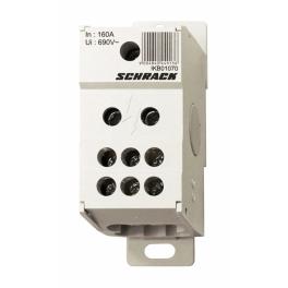 Clemă deriv. 1 pol 160A, intrare 1x70 mm², ieşire 6x16 mm²