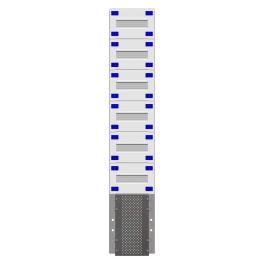 Combination Distributor Modular chassis 200mm 24HU, complete
