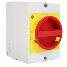 Comutator 0-1, 20A, 3p + 2 c.aux. + cleme PE