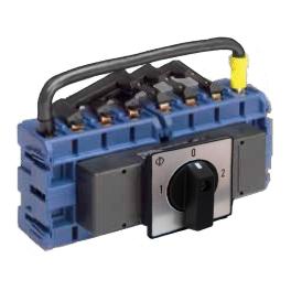 Comutator de sursă 4 poli, montaj frontal, 63A, 22kW, 1-0-2