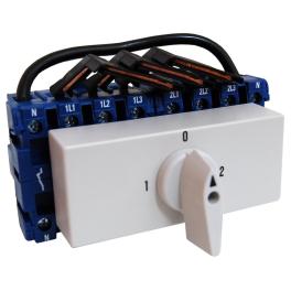 Comutator modular 4-poli, 32A, 11kW, 1-0-2