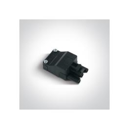 conector plug 3-poli tata negru IP20