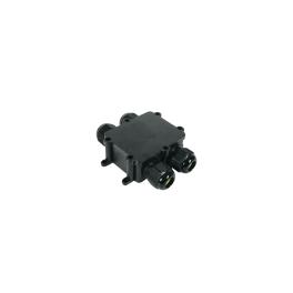Connection box 2 IN/2 OUT|24A|450V|4-14mm cable IP67 negru