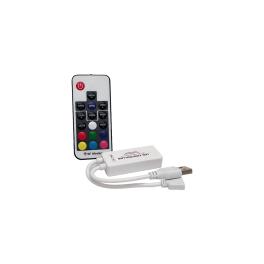 CONTROLER CU TELECOMANDA RF MINI RGB USB PENTRU BANDĂ LED 5V