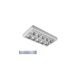 CORP IL. LENA – V CU LED (600MM) 2X9W 6400K APARENT 630X330mm CU KIT DE EMERGENTA