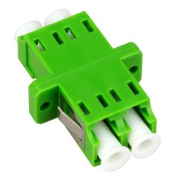 Cuplă LC/APC Duplex,Plastic,Singlemode,zirc.,flanşă,verdeECO