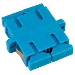 Cuplă SC Duplex,Plastic,Singlemode,zirc,cu flanşă,albstr.ECO