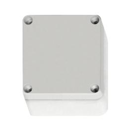 Cutie din ABS cu capac gri şi balamale, 110x110x65mm