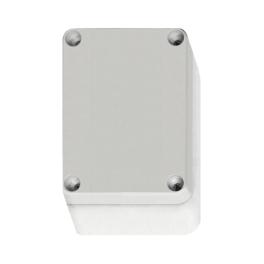 Cutie din ABS cu capac gri şi balamale, 130x95x65mm