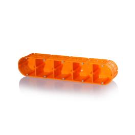 Doză aparat perete solid, cvintuplă, șuruburi 5p x 60mm