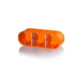 Doză aparat perete solid, triplă, șuruburi 3p x 60mm