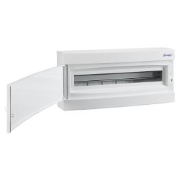 Dulap distrib. apl, 1 rând. 24UH, uşă din plastic alb mat
