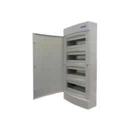 Dulap distrib. apl. 4 rând. 48UH, uşă din plastic alb mat