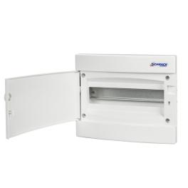 Dulap distrib. încastr. 1r-12UH, uşă din plastic alb mat