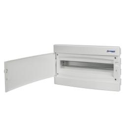 Dulap distrib. încastr. 1r-18UH, uşă din plastic alb mat