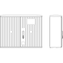 Dulap pol. striat RAL7035,măr 2,180°,1115x869x320mm, uşă dbl