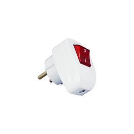 ELMARK FISA CU INTRERUPATOR SI LUMINA 16А 2Р+Е ALBA