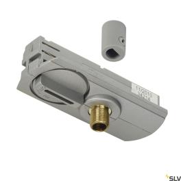 EUTRAC 1-faze track adaptor, gri incl. mounting accessory