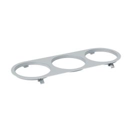 Ferronego Installation frame "111" round 3-fach silver