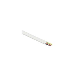 Flat Modular Cable, 4-wire, AWG26, White, 100m